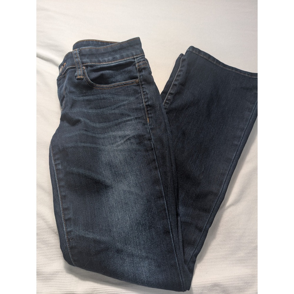 Gap 1969 Curvy Dark Wash Straight Leg Jeans Womens Size 25p Petite
